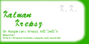 kalman krepsz business card